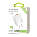 38W USB + C Fast Charging Power Adatpor (white)