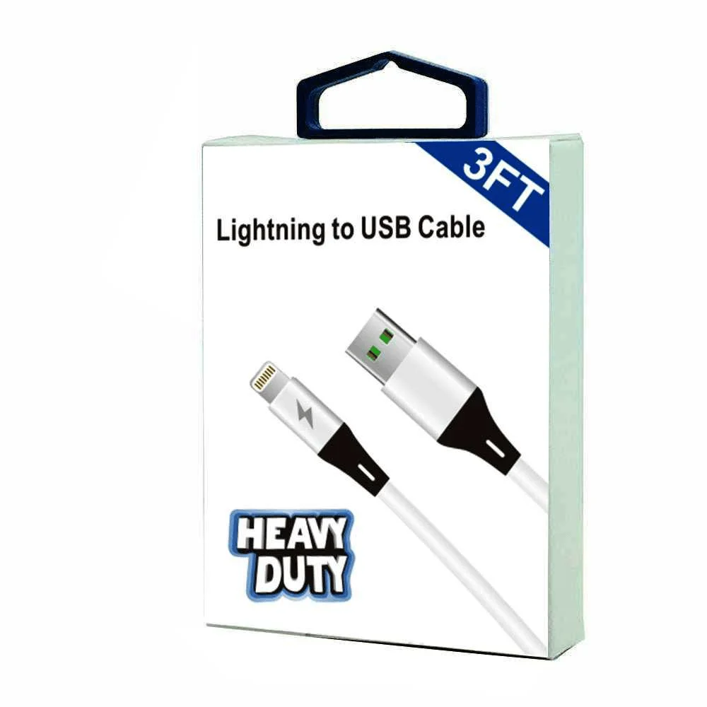 Heavy Duty USB Cable for iPhone 3FT (white)