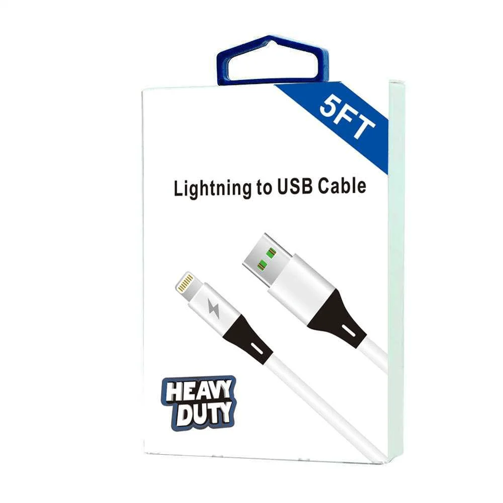 Heavy Duty USB Cable for iPhone 5FT (white)