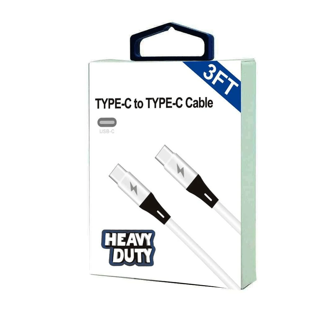 Heavy Duty Type-C to Type C 20W Quick Charge Cable 3FT (white)