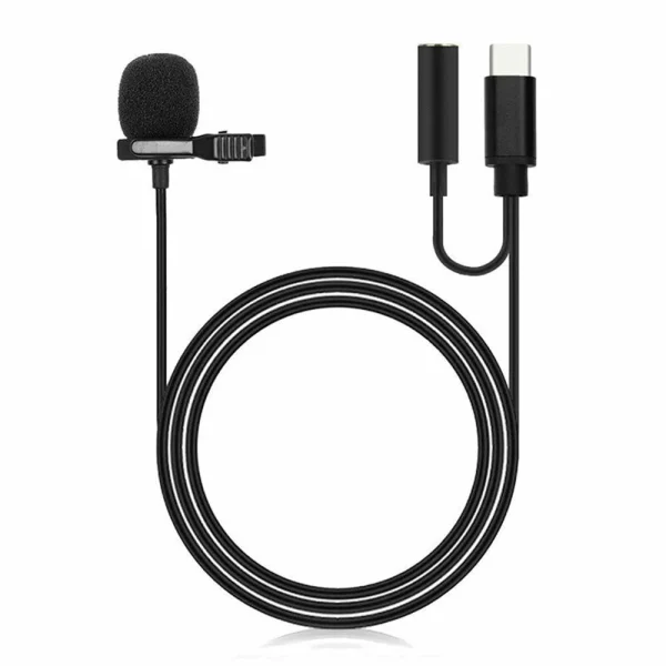 Type-C Jack Microphone w/ 3.5mm Aux Port