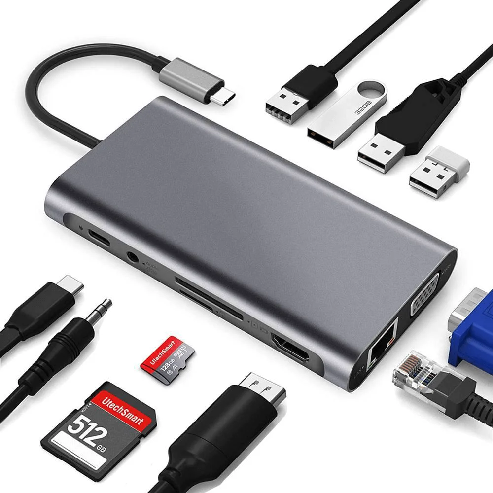 Type-C to HDTV 11 in 1 Hub