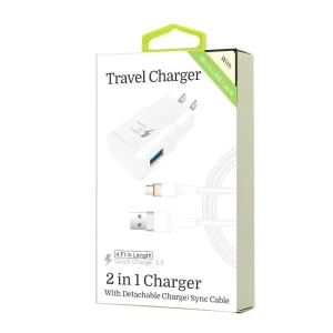 2 in 1 Charger for Samsung Micro USB v8 v9 (QC)